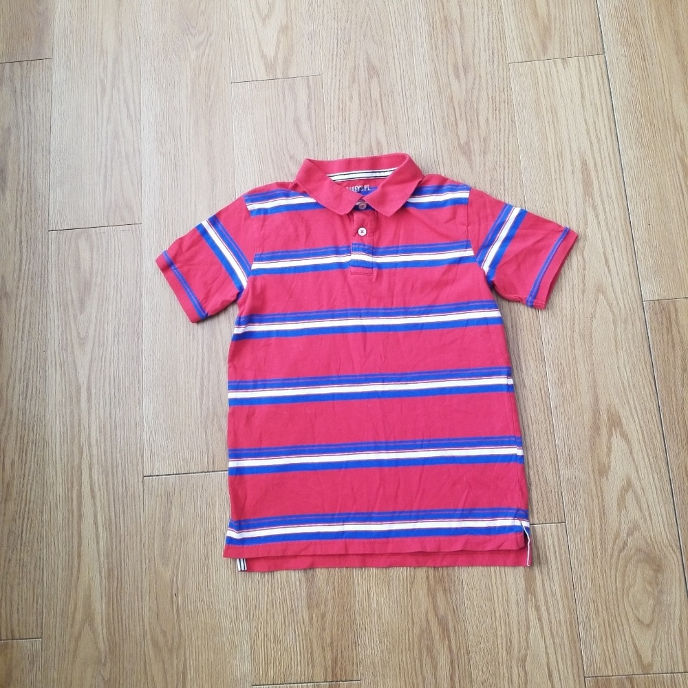 Young Boys Stripes Polo Short Sleeve Tee
